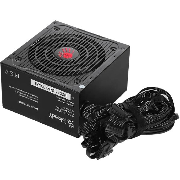 Блок питания Bloody BD-PS500W 500 Вт, Ret, черный,